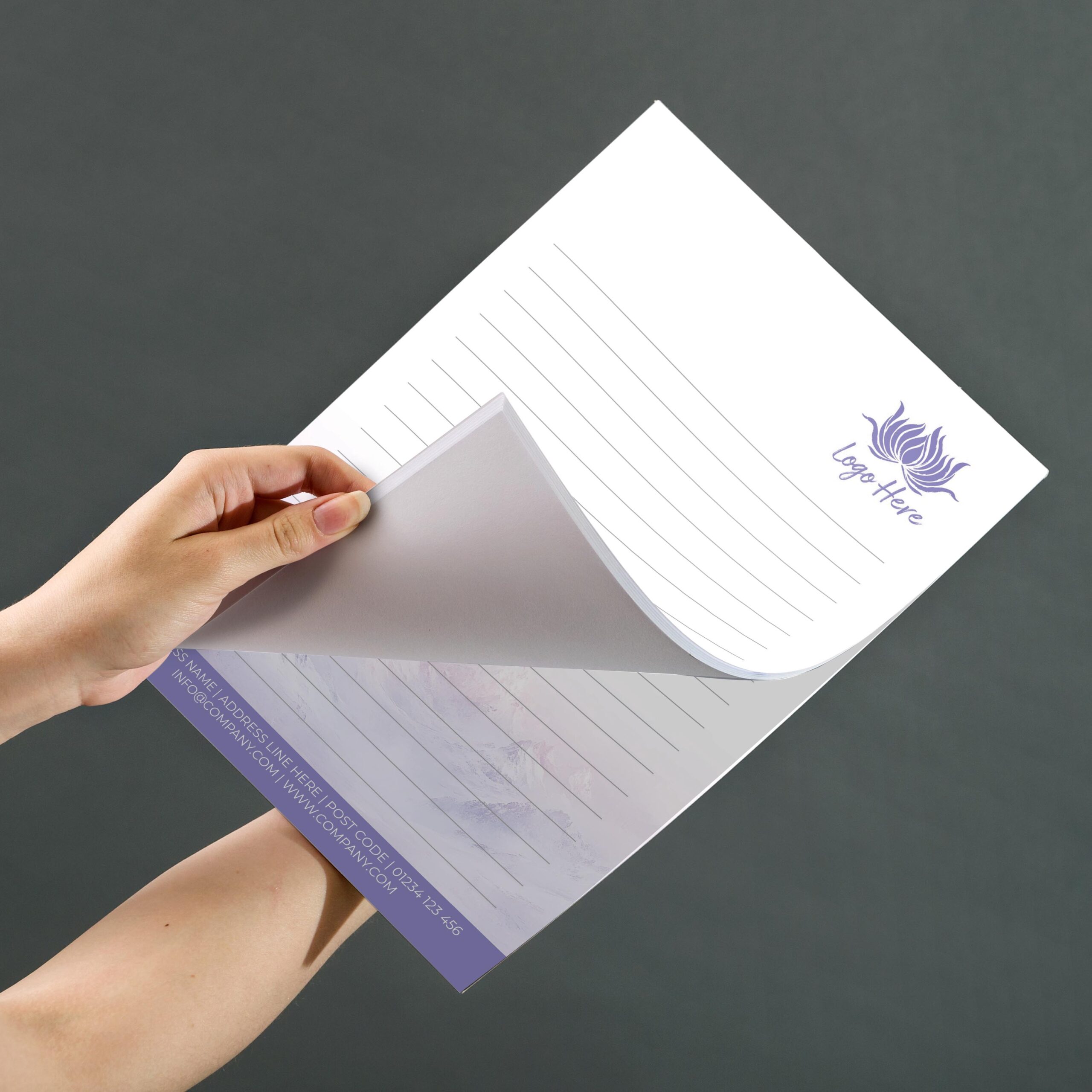 Poppy Fields Notepad Design, A5 And A4 Sizes With Bright, Floral Red Accents, Image 3.