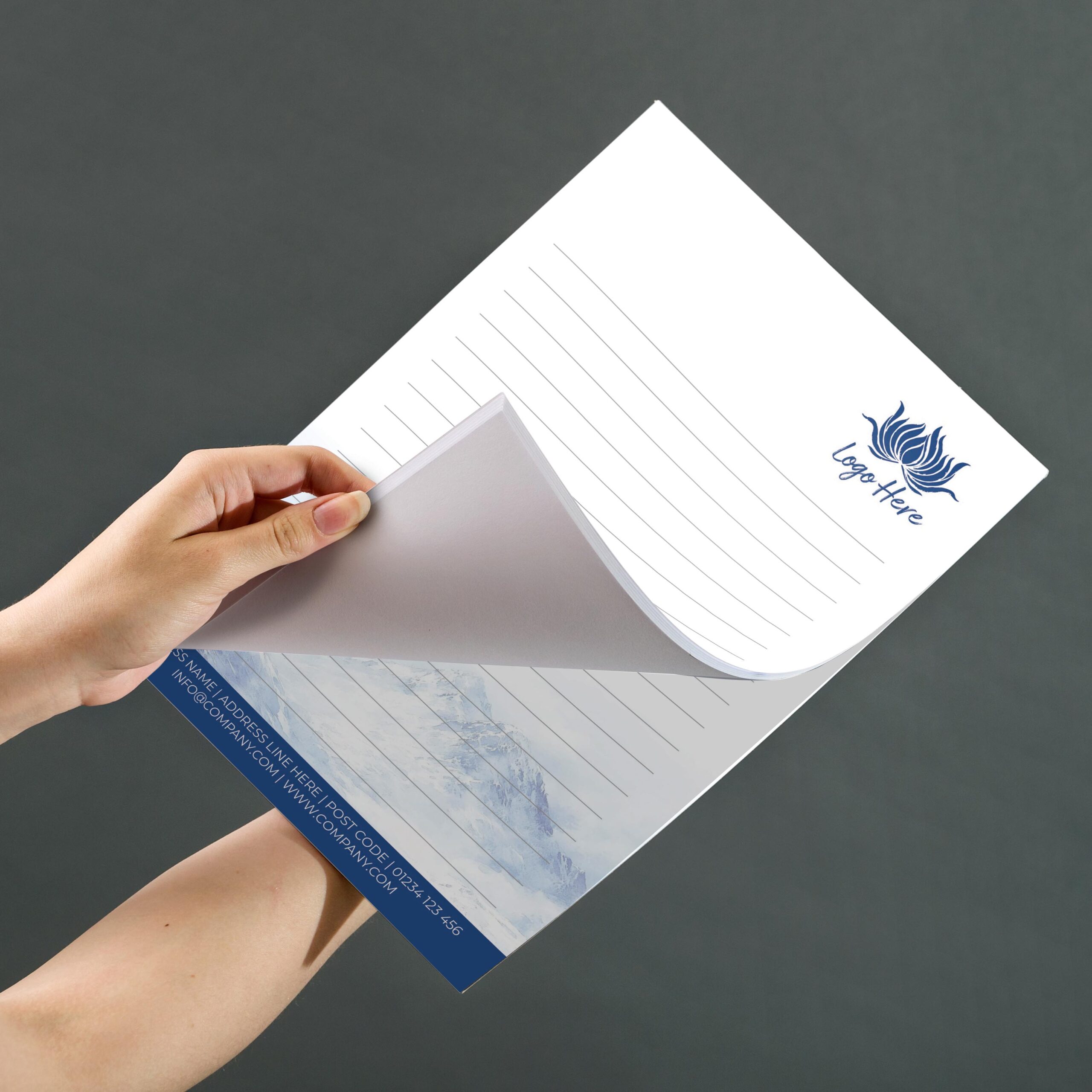 Blue Ridge Notepad Design, A5 And A4 Sizes With Mountain-Inspired Blue Hues, Image 3.