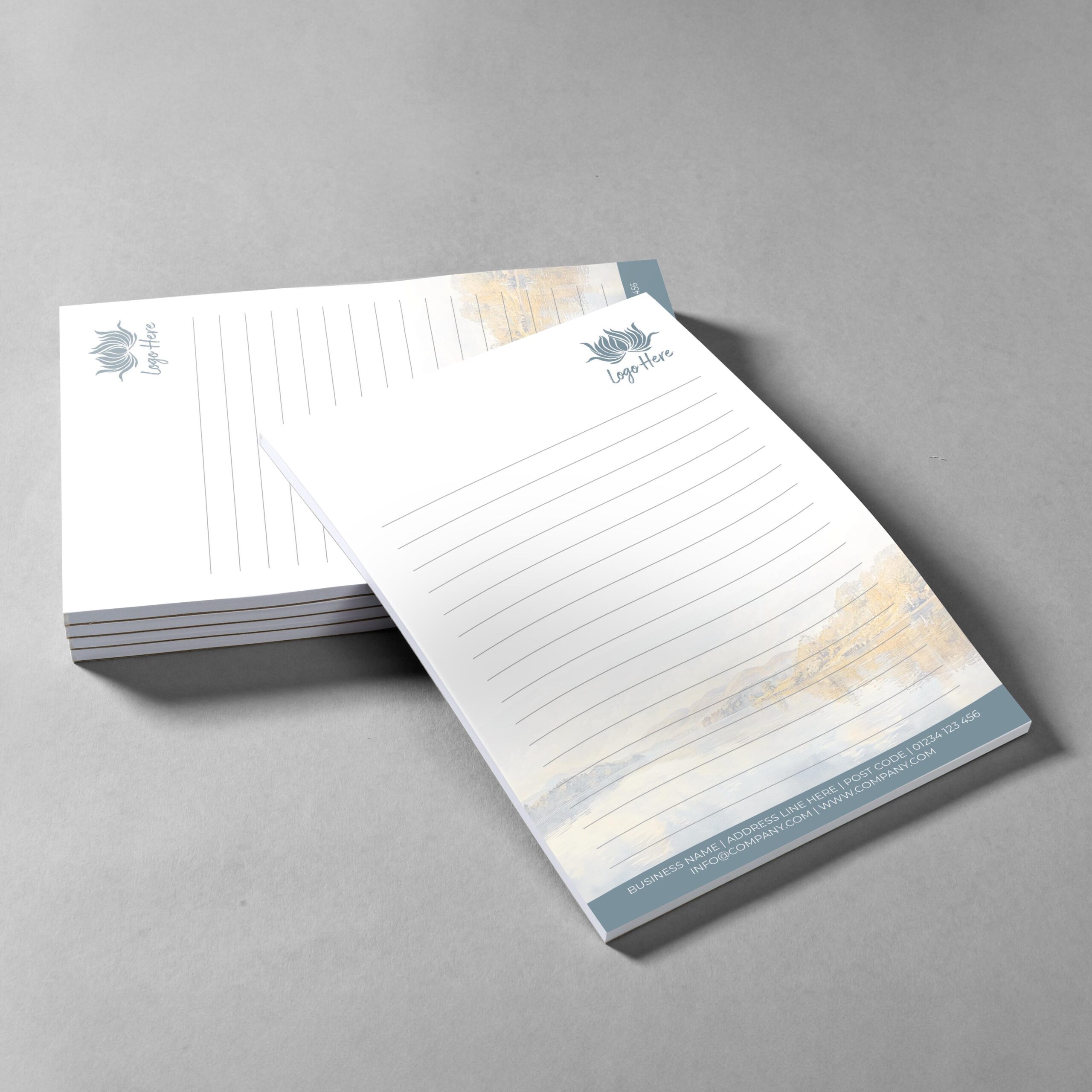 Rainforest Bloom Branded Notepad Design