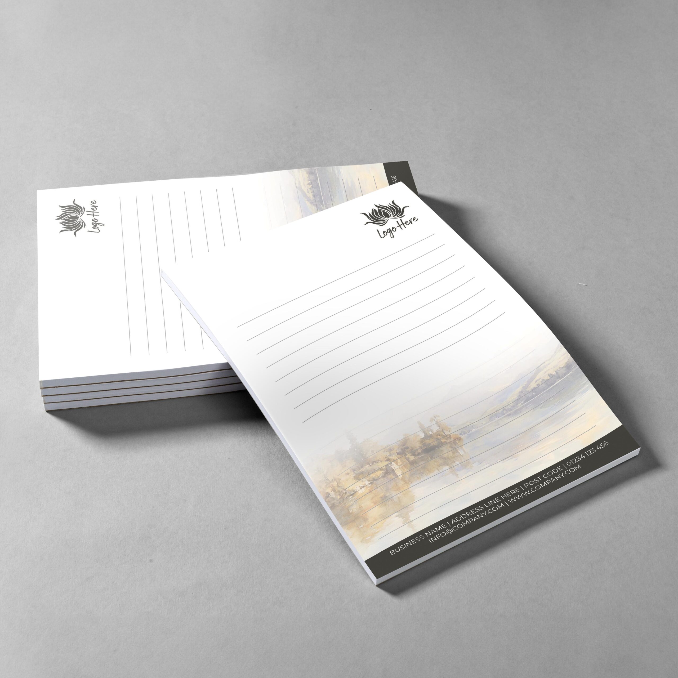 Whispering Brook Branded Notepad Design