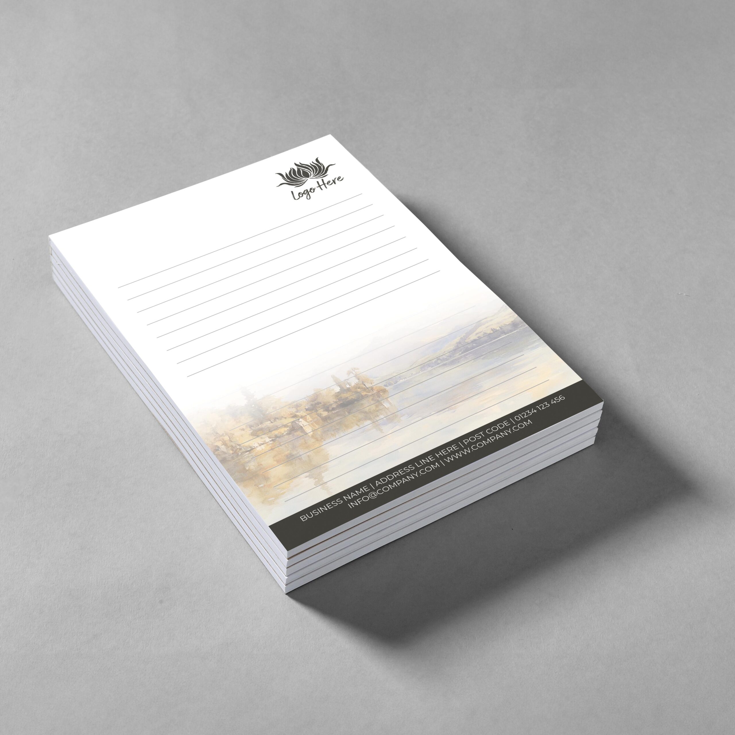 Golden Horizon Notepad Design, A5 And A4 Sizes Inspired By Sunset Tones, Image 2.