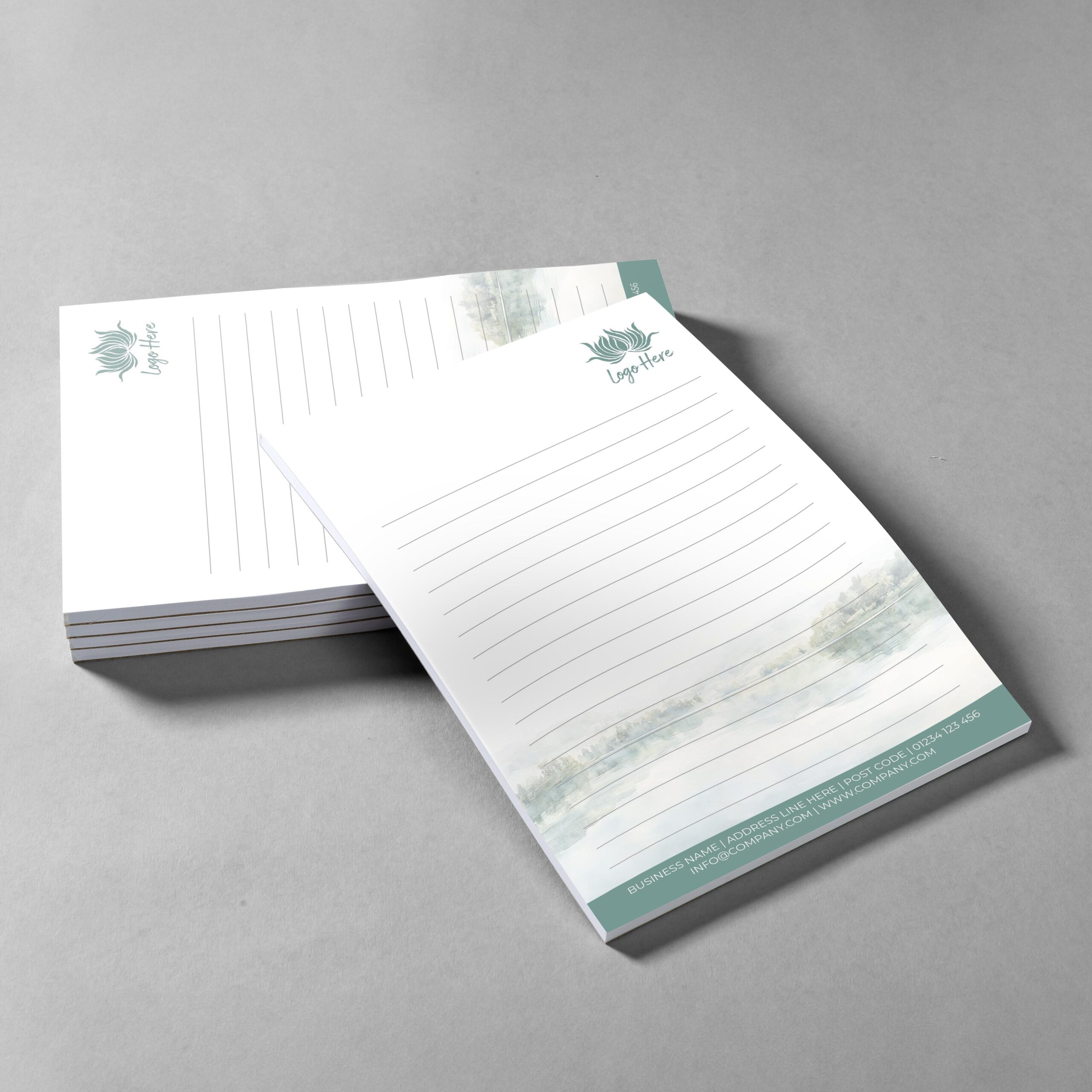 Whispering Brook Branded Notepad Design