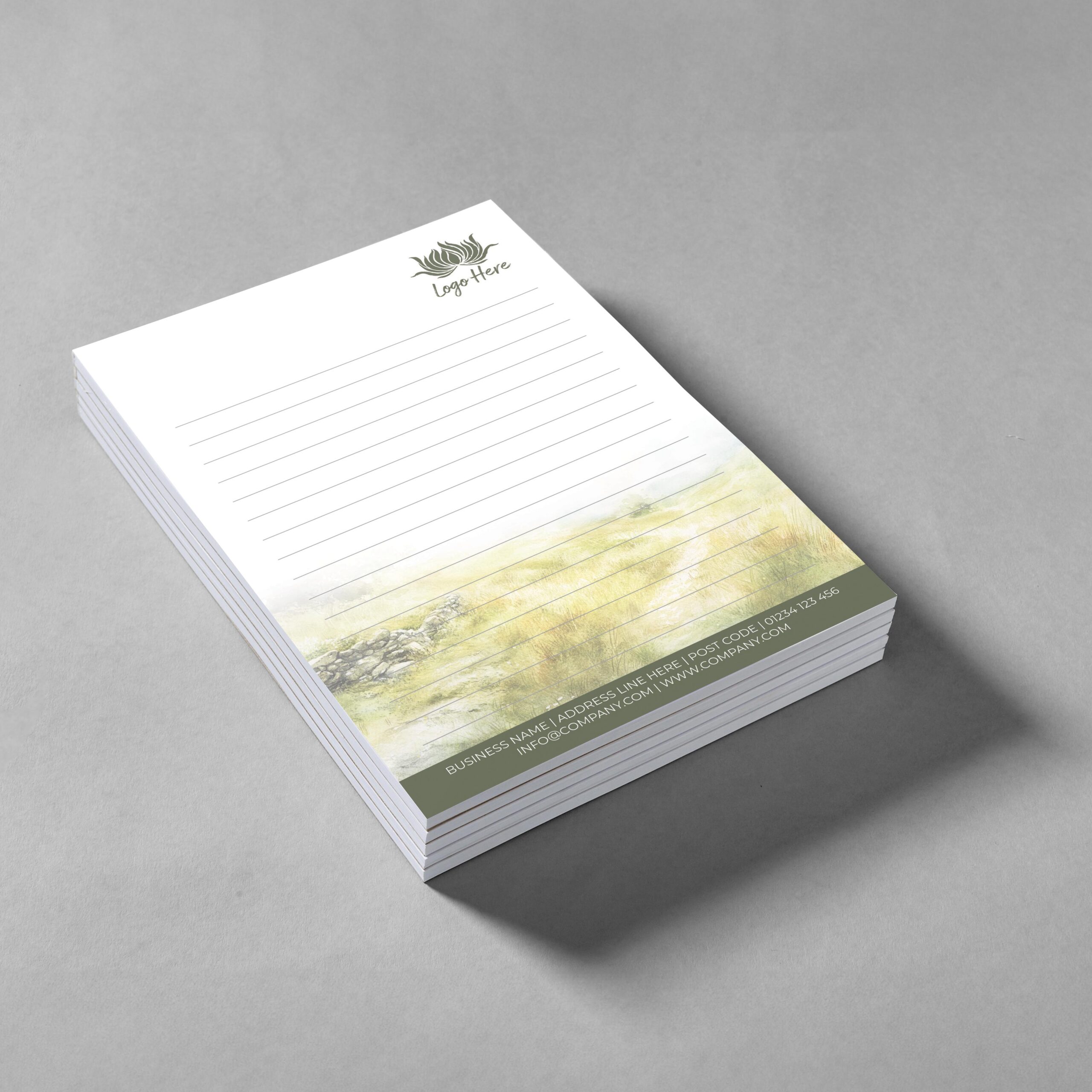 Golden Fields Notepad Design, A5 And A4 Sizes Inspired By Sunlit Golden Landscapes, Image 2.