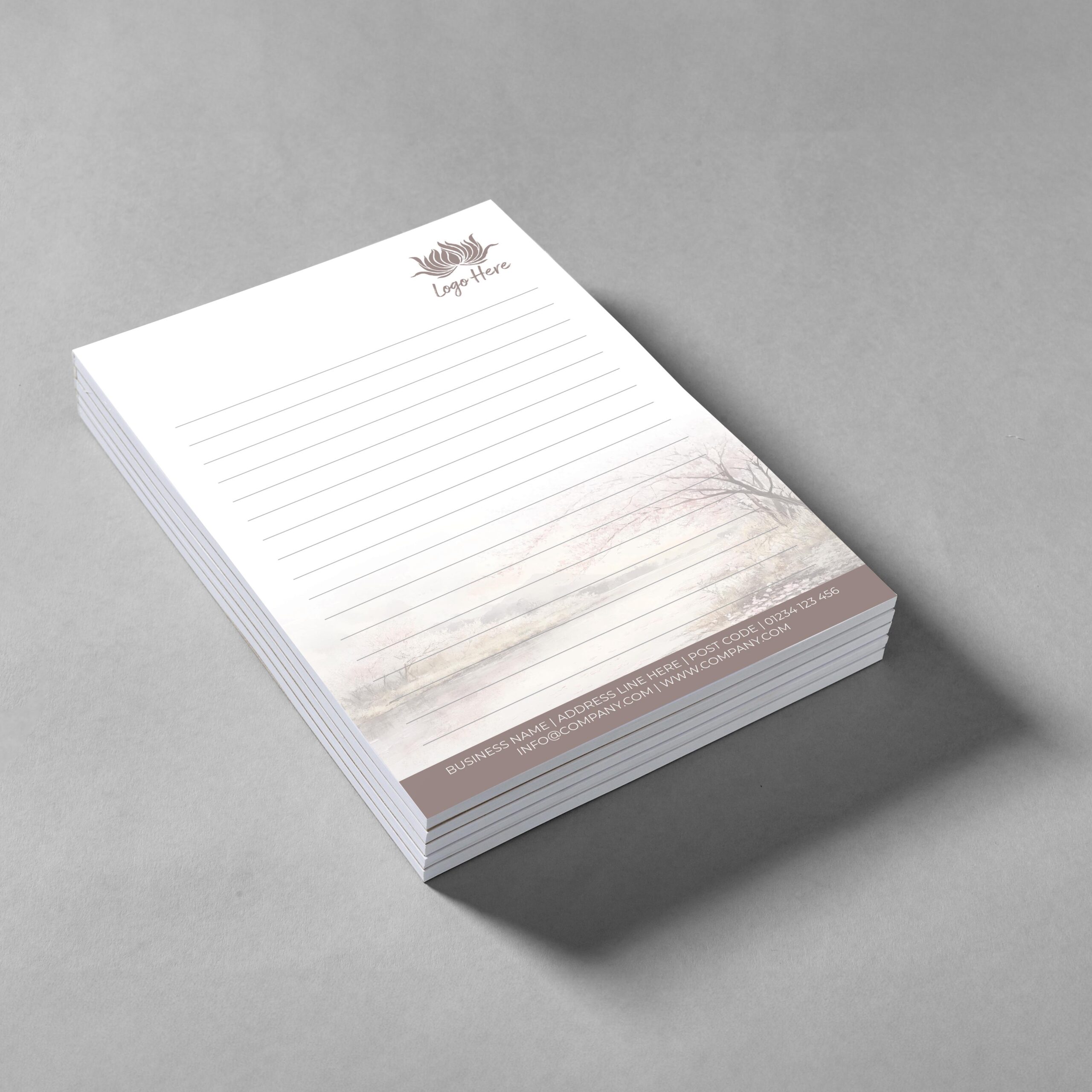 Woodland Whisper Notepad Design, A5 And A4 Sizes With Calming Forest Tones, Image 2.