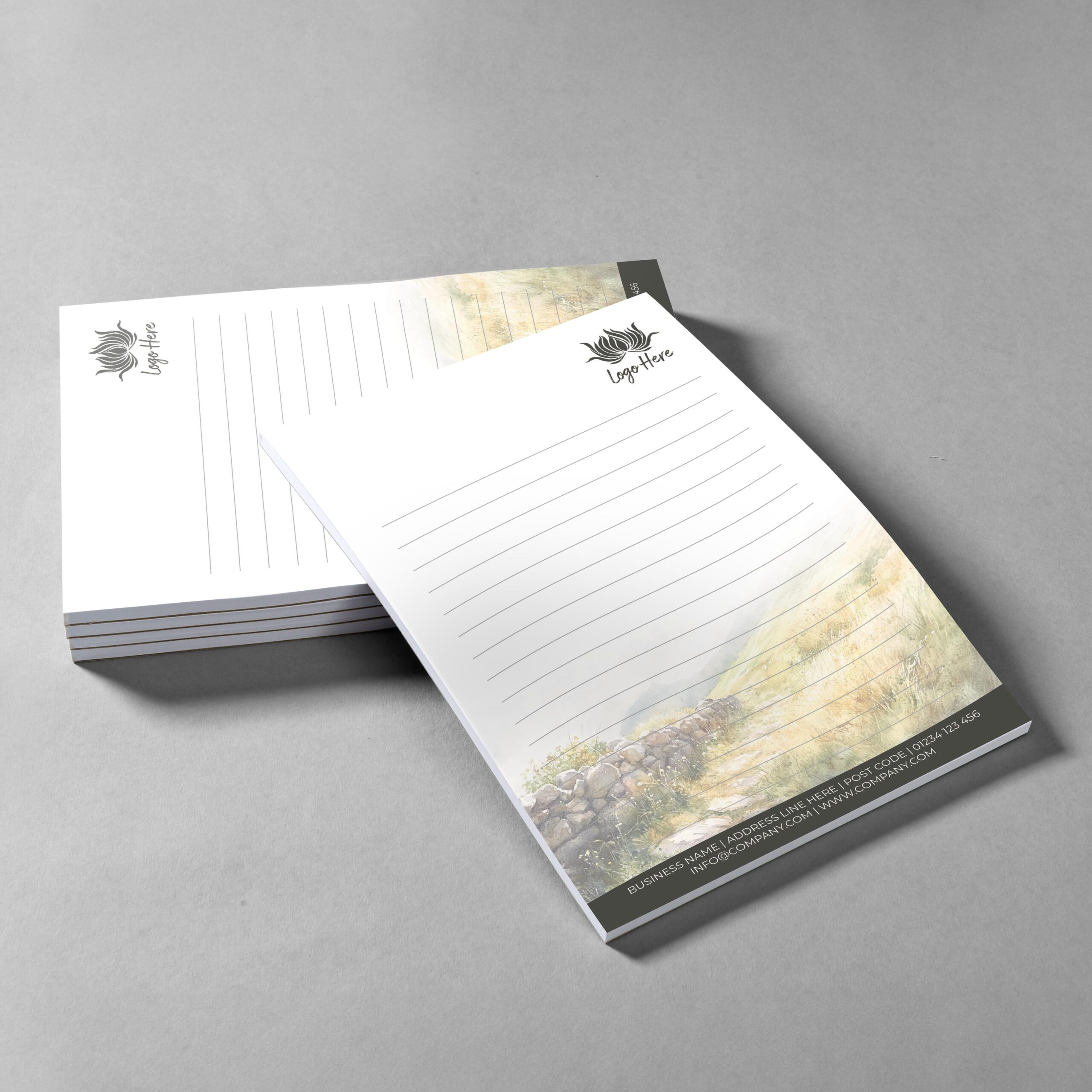 Tropical Palm Branded Notepad Design