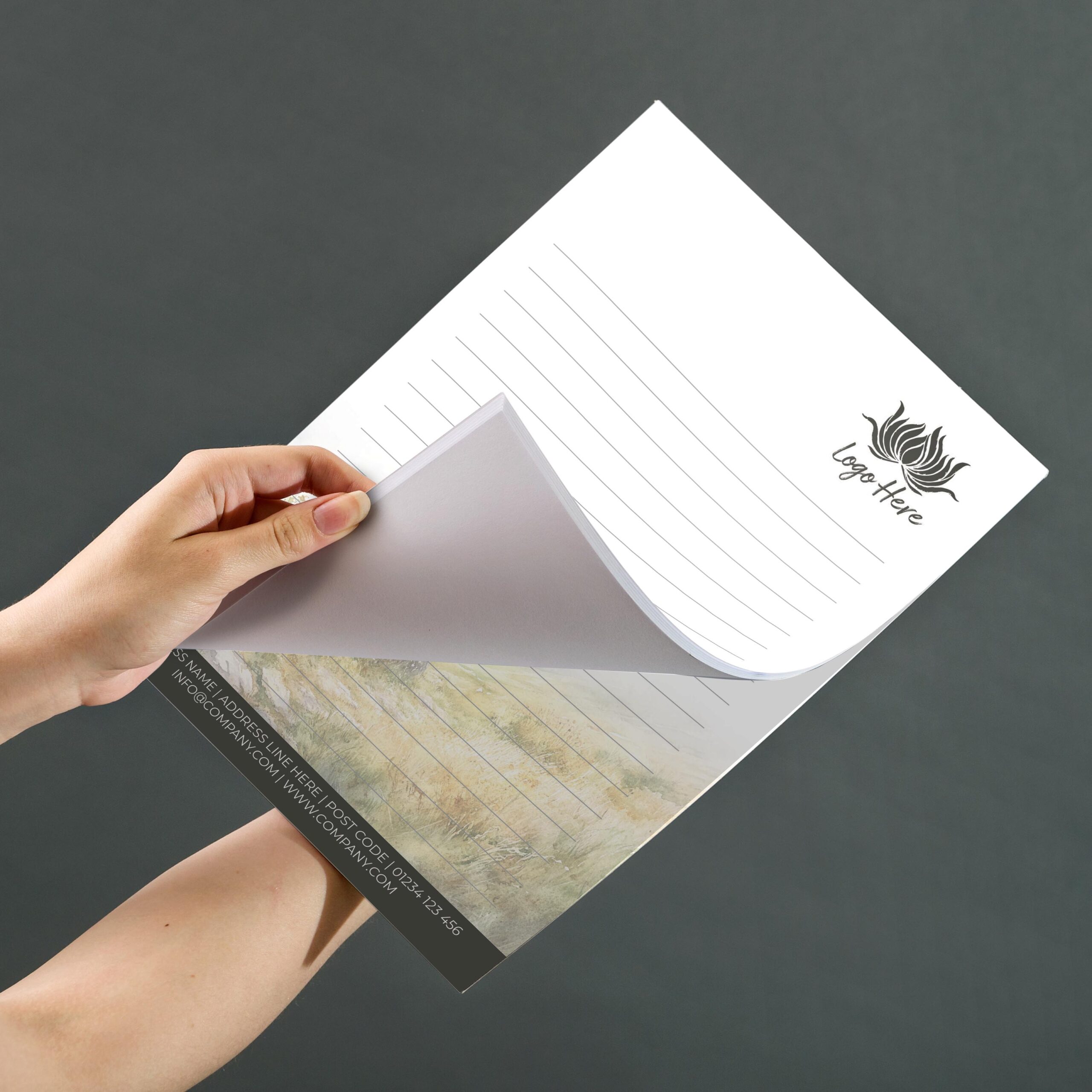 Tropical Palm Notepad Design, A5 And A4 Sizes With Vibrant Tropical Green Hues, Image 3.
