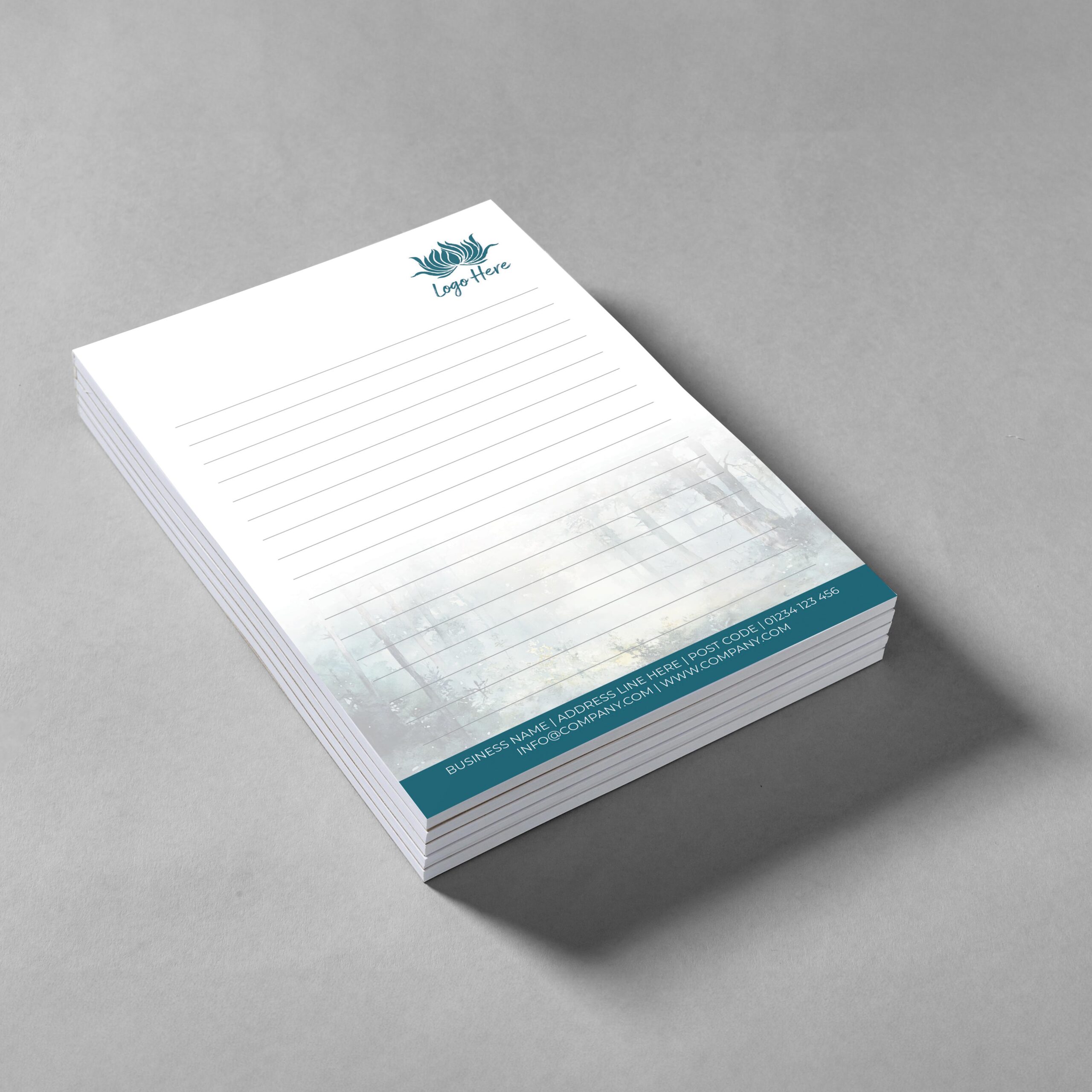 Ocean Drift Notepad Design, A5 And A4 Sizes With Breezy Ocean Watercolor Effects, Image 2.