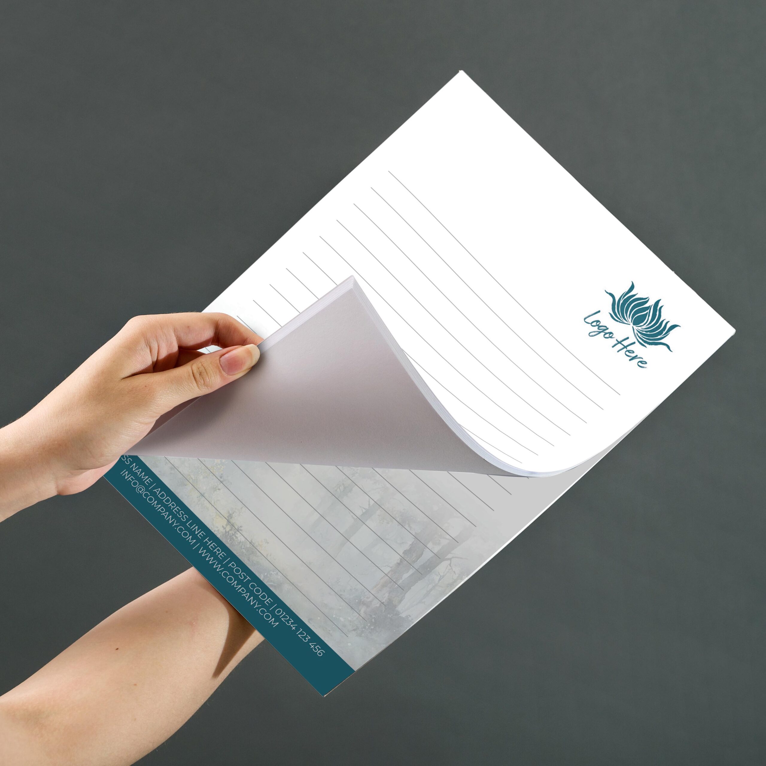 Ocean Drift Notepad Design, A5 And A4 Sizes With Breezy Ocean Watercolor Effects, Image 3.