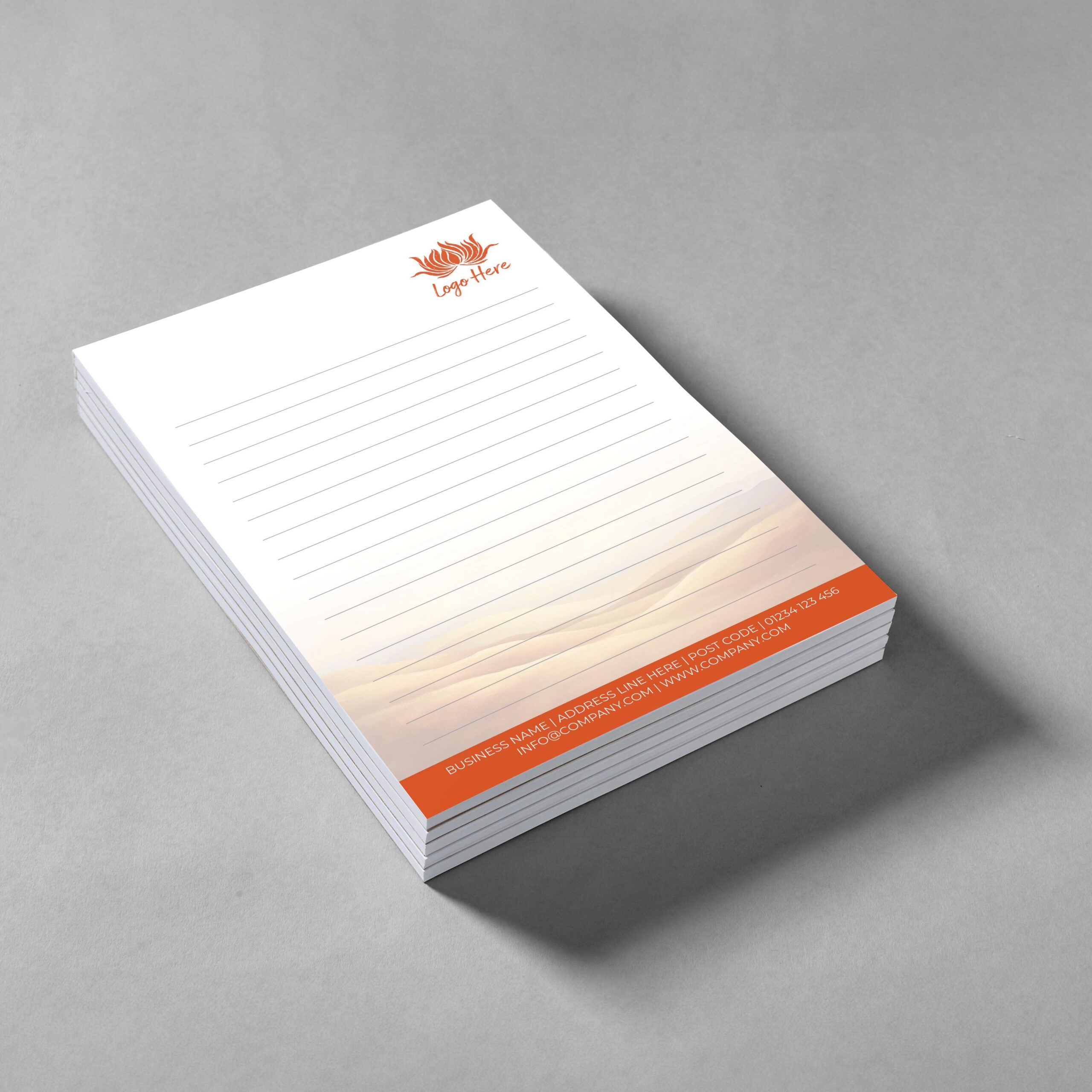 Willow Stream Notepad Design, A5 And A4 Sizes With Gentle Flowing Watercolors, Image 2.